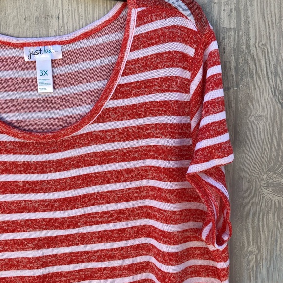 ORANGE AND WHITE JUST BE BLOUSE! A12 - Picture 3 of 7